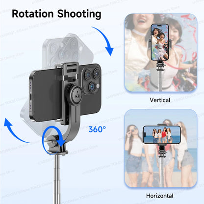 TOKQI Selfie Stick Tripod Phone Holder Desktop Stand Extendable Monopod w/ Bluetooth RC for Mobile live Broadcast Handheld Photo