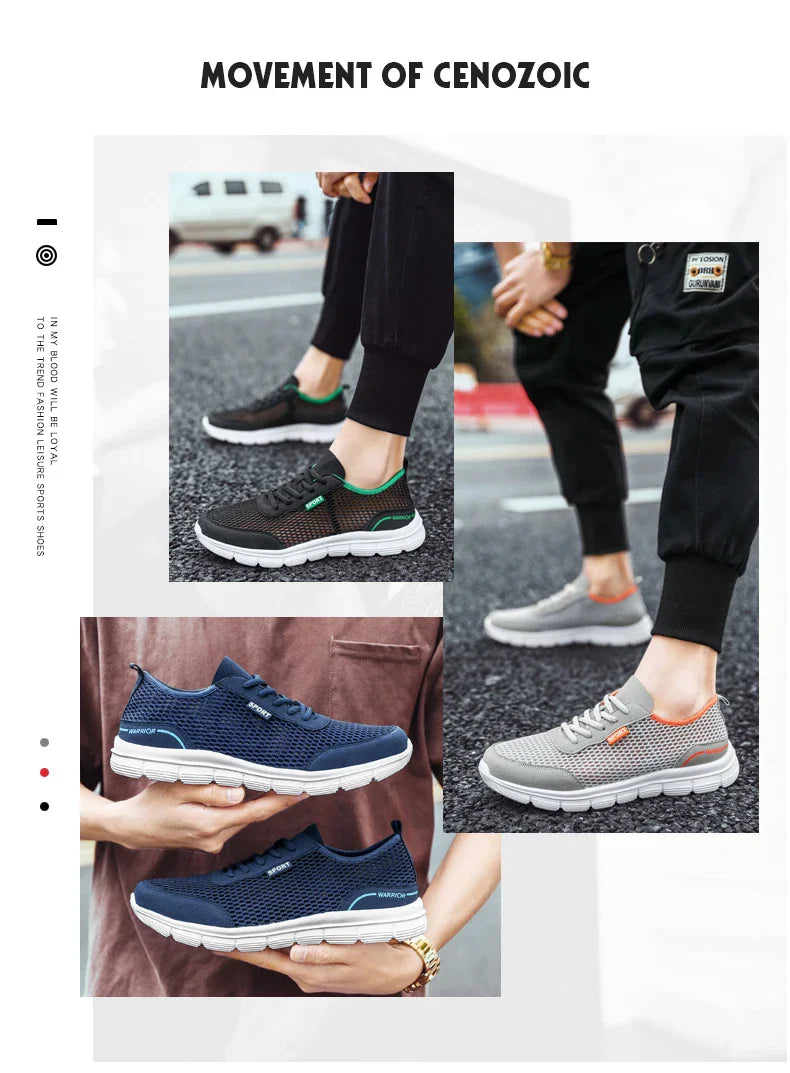 Men Sneakers Summer Mesh Running Shoes Lightweight and Breathable Sneakers For Men