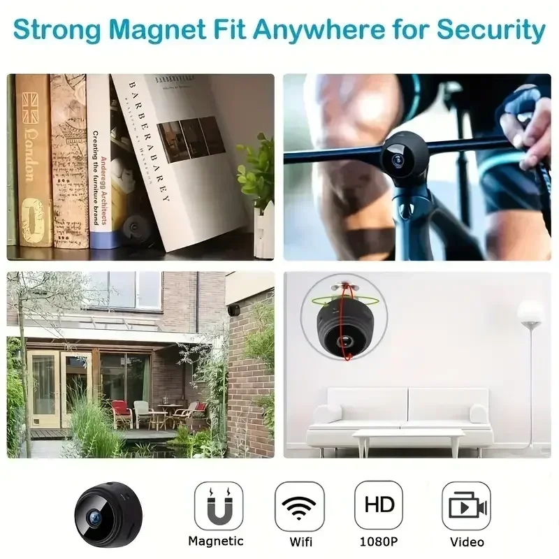 A9 WiFi Mini Camera HD Wireless Video Recorder Voice Recorder Security Monitoring Camera Smart Home For Infants And Pets