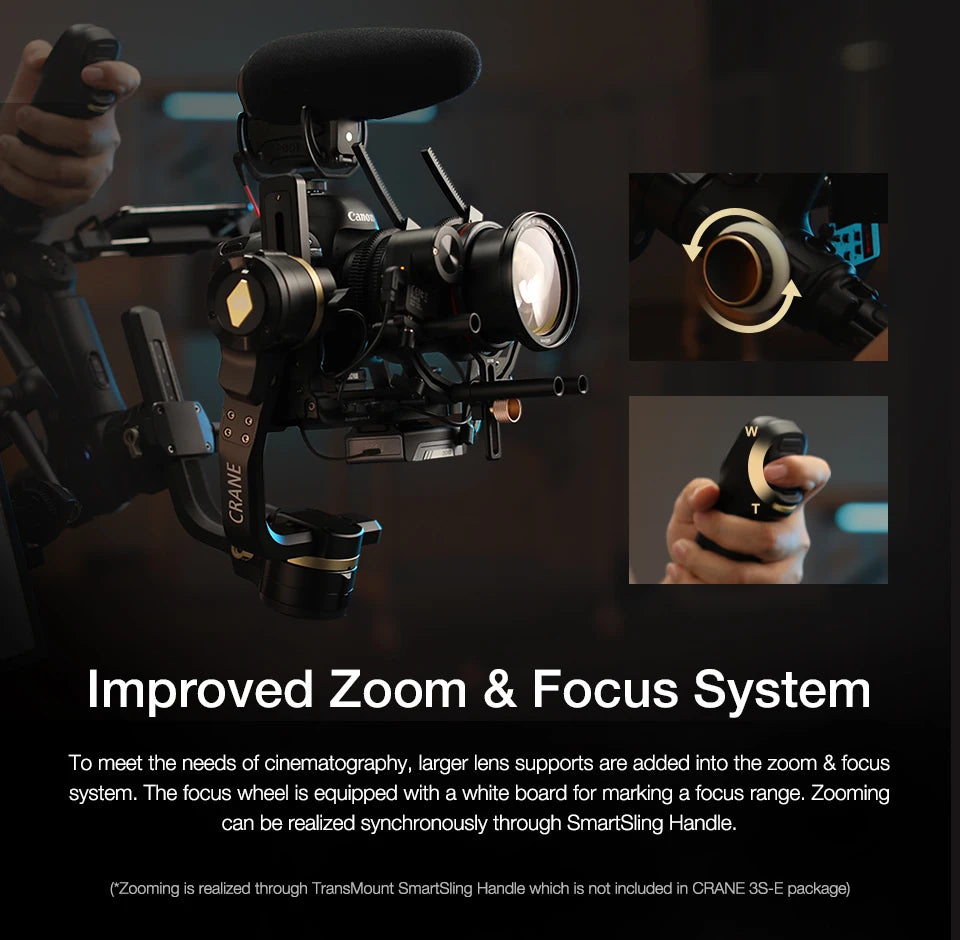 Zhiyun CRANE 3S 3-axis Handheld Gimbal Camera Stabilizer Support 6.5KG DSLR Camcorder Video Cameras for Nikon Canon