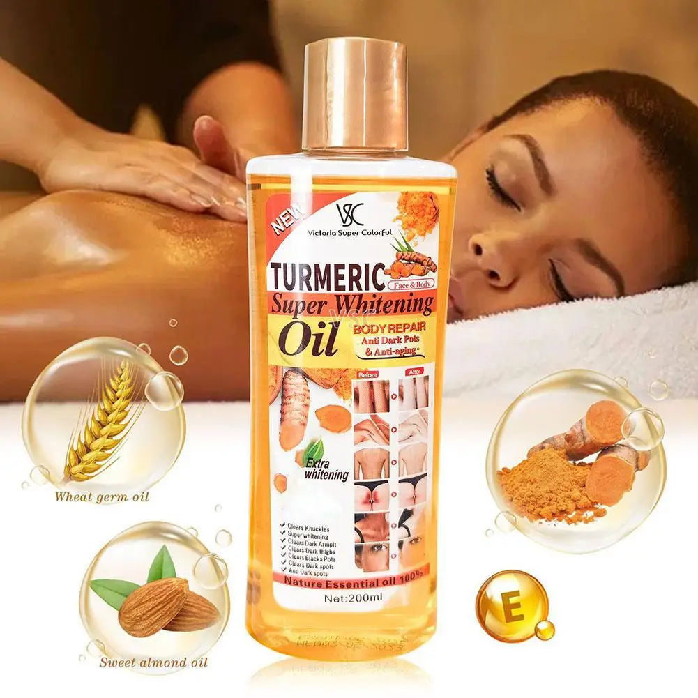 2PCS Turmeric Essential Oil Facial Body Massage Moisturizing Diffuser Aromatherapy Face Body Care Smoothing Body face Skin Care