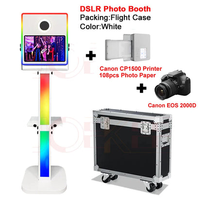 15.6 inch Touch Screen Portable Selfie Machine Magic Mirror Photo Booth DSLR Photo Booth for Weddings Parties Events