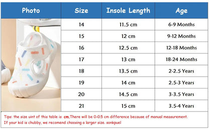 Summer Breathable Air Mesh Kids Sandals 1-4T Baby Unisex Casual Shoes Anti-slip Soft Sole First Walkers Infant Lightweight Shoes