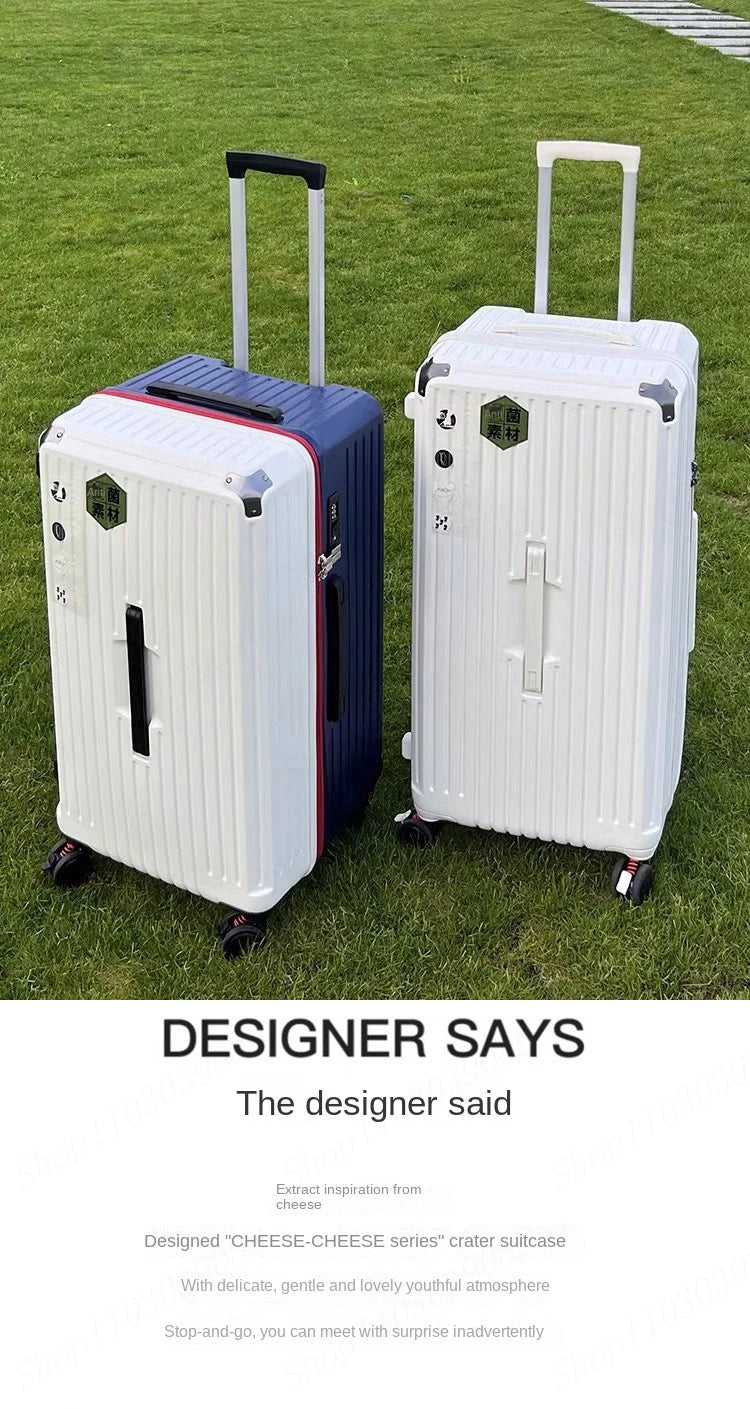 Rectangular Travel Carrier PC Large Size Lightweight Carry-on Suitcase with Five Wheels Luggage Case Travel Bag Anti-Fall Unisex