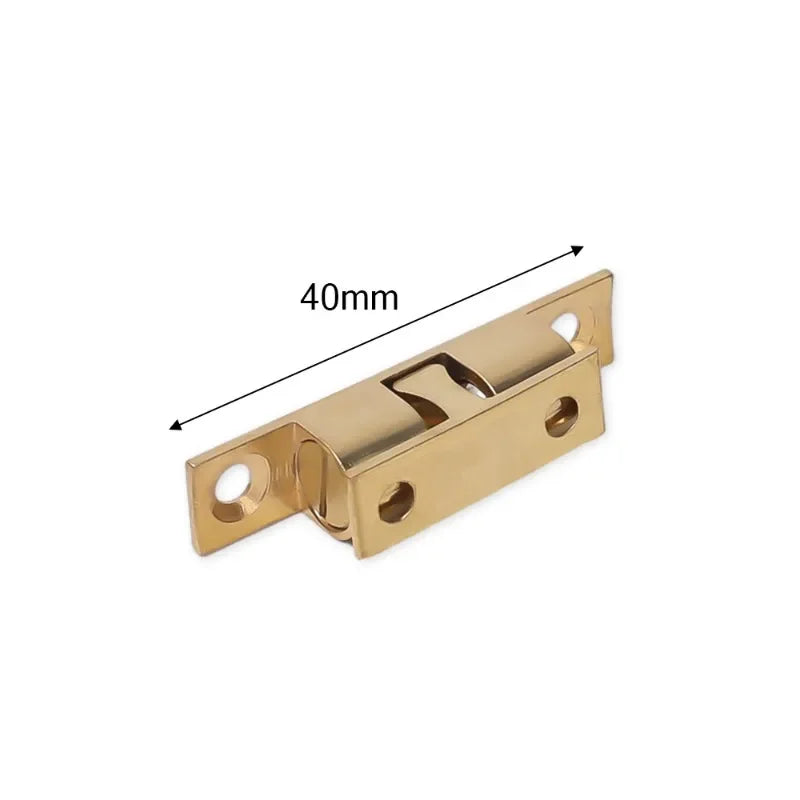 5/1pcs Furniture Door Ball Latch Brass Double Roller Spring Ball Catch Latches Cabinet Closet Door Adjustable Tension Latch