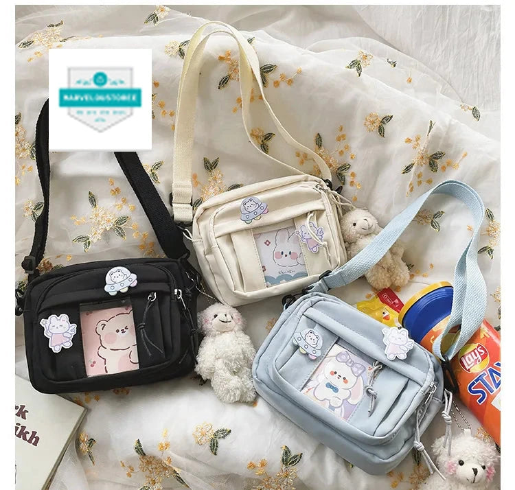 New Kawaii Bag Girls 2024 New JK Transparent Bag Small Crossbody Bag For Women Purses and Handbags Shoulder Bag Itabag Bolso