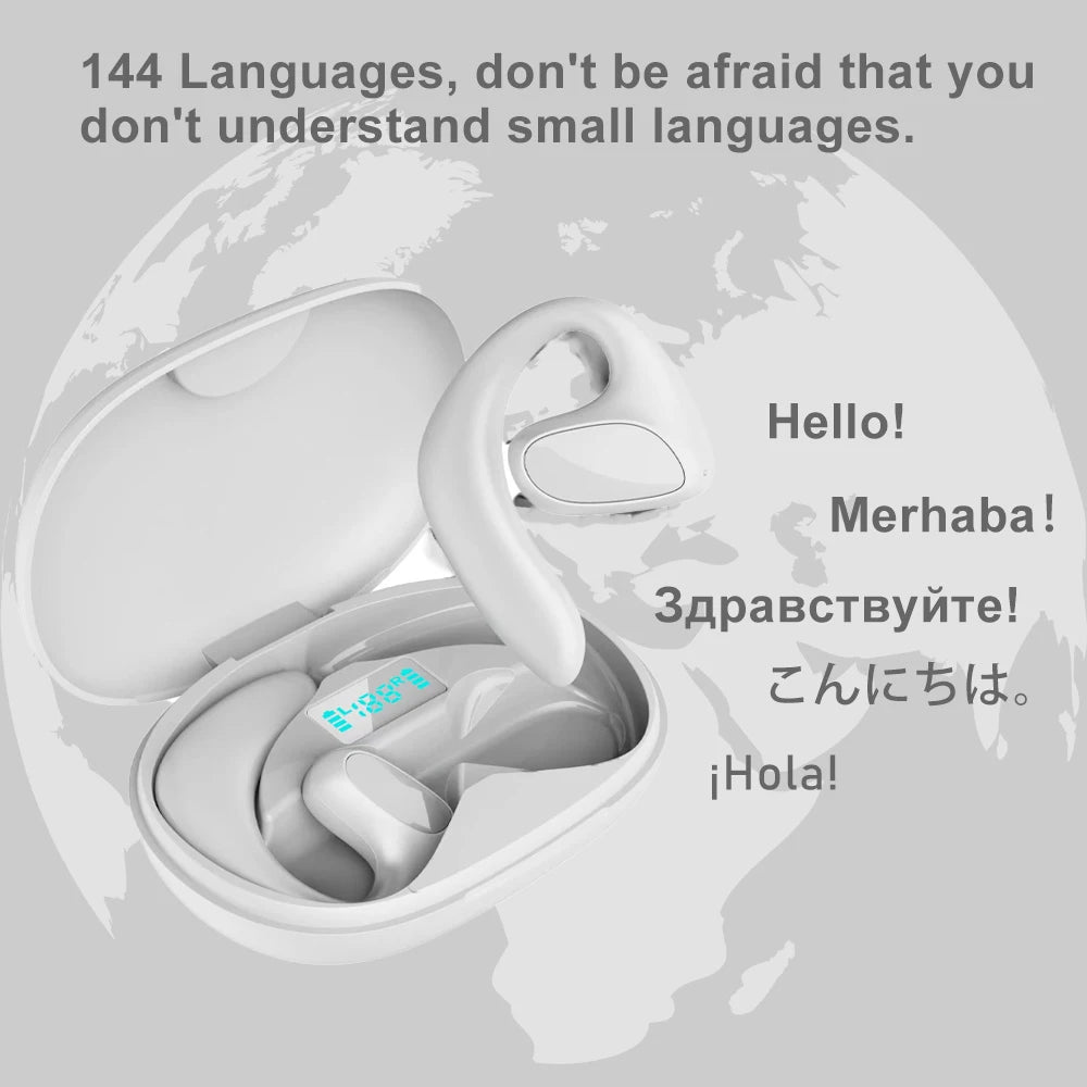 M8 Translator Earbuds 144 Language Translator Device Two Way Real Time Translation 97% High Accuracy Support Music Calling