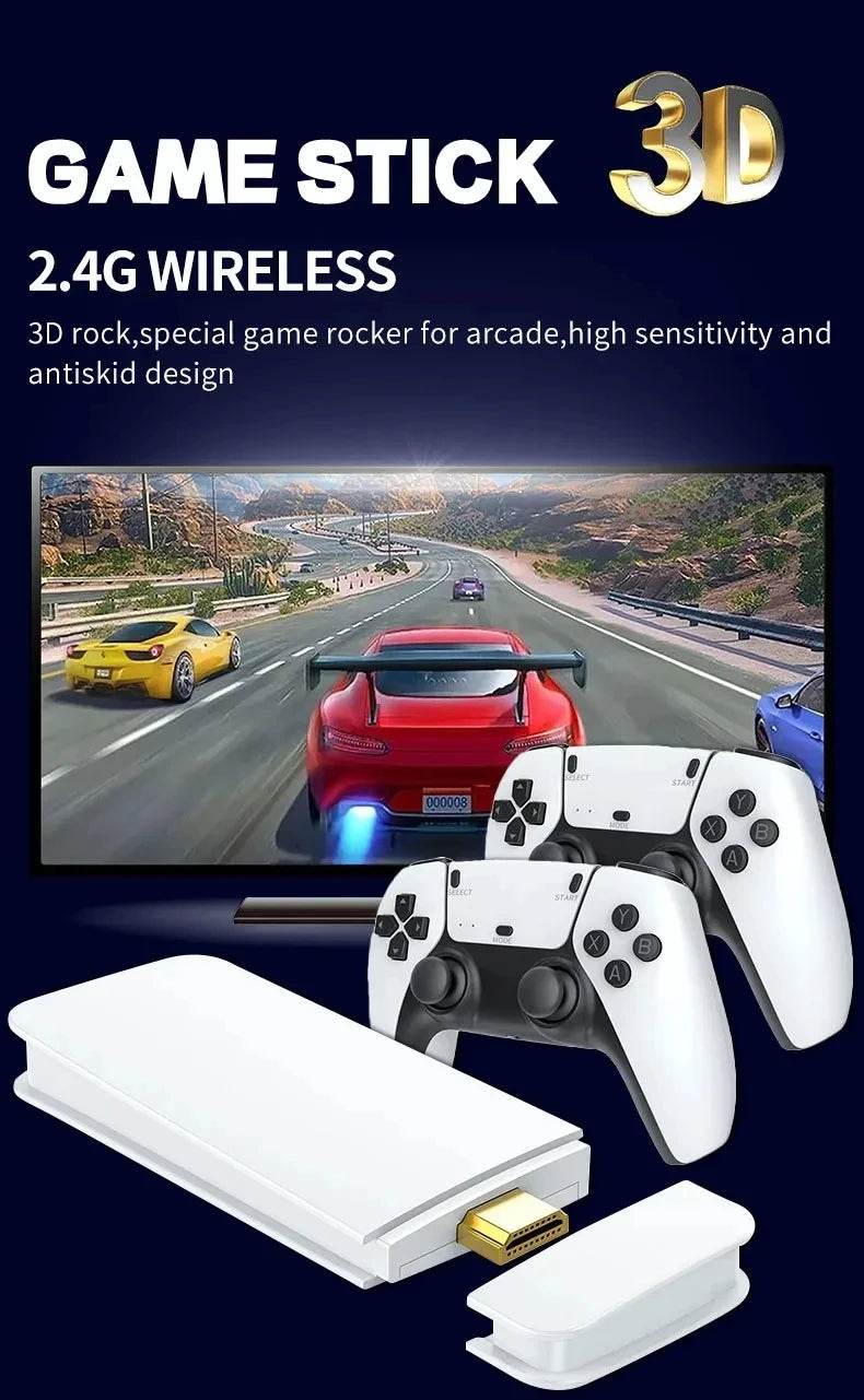 M15 Game Stick Mini TV Handheld Game Console Wireless Gamepads Video Game 64G 20000+ Retro Game HD Output Two-player for PS1 Etc - MarvelouStoree