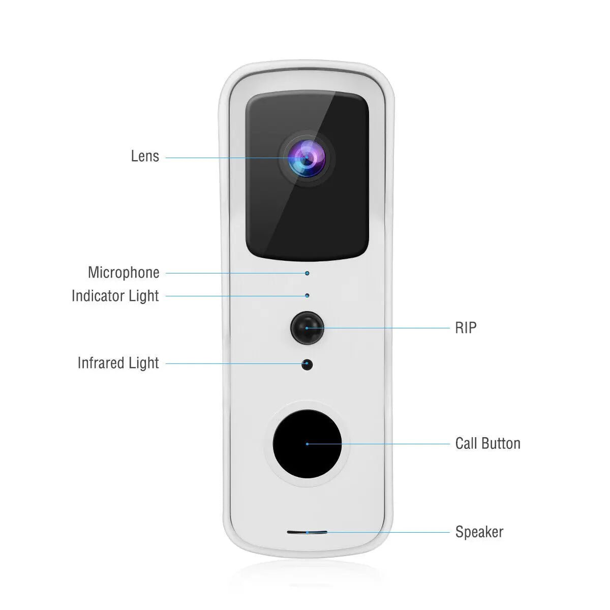 1080P WIFI Video Doorbell Tuya Smart Home Door Bell Wireless Security Camera Doorbell SmartLife APP PIR Motion Detection