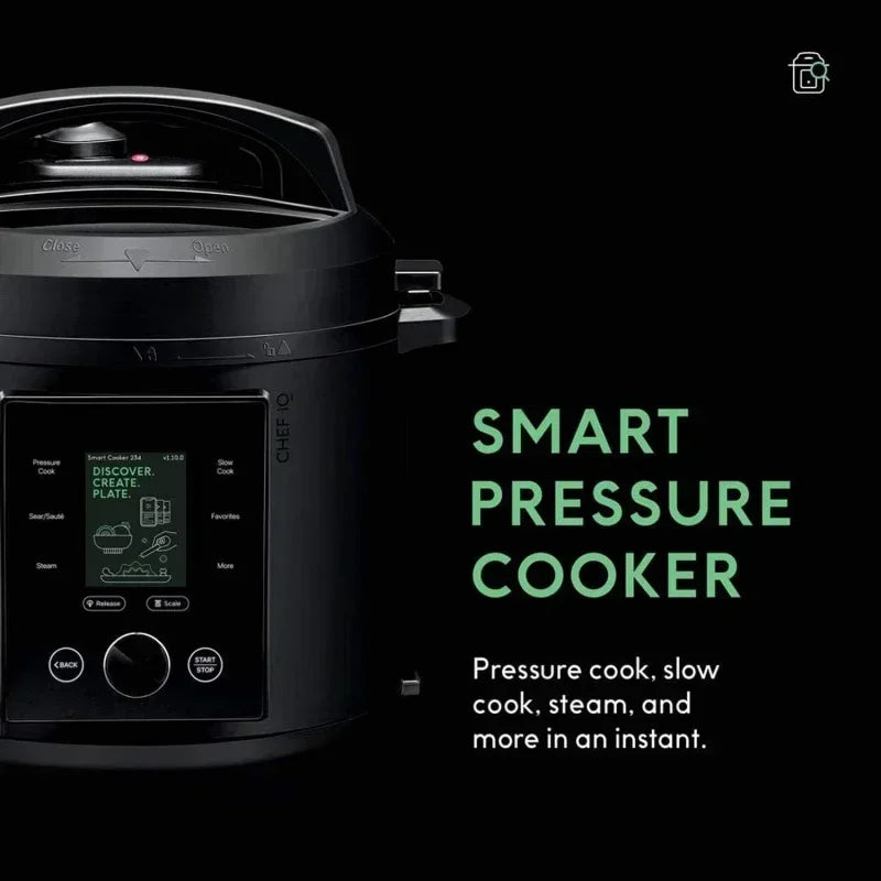 QWCHEF iQ Smart Pressure Cooker 10 Cooking Functions & 18 Features,Built-in Scale,Rice & Slow Electric MultiCooker,6 Qt