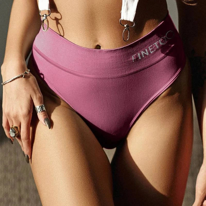 3PCS/Set Women's Panties Cotton Underwear FINETOO Large Size Sexy Thong Women Seamless Panties High Waist Girls Thongs M-2XL - MarvelouStore