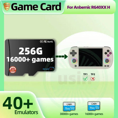 Game TF Card For Anbernic RG40XX H RG40XXH Plug&play Pre-install Retro Games PSP PS1 Memory Handheld Gaming SD Card System Card - MarvelouStoree