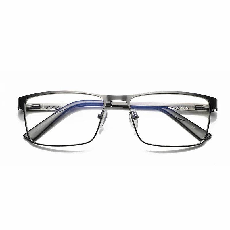 Ahora Men Square Metal Large Frame Reading Presbyopia Glasses Reader +1.25 1.5 1.75 2.0 2.25 2.5 2.75 3.0 3.5 4 4.5 5.0 5.5 6.0 - MarvelouStoree