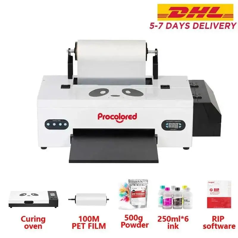 New! DTF Transfer Printer A3+ L1800 DTF Printer T Shirt Printing Machine With Curing Oven for Clothes Hoodies Jeans