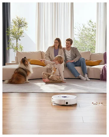 Freo Robot Vacuum and Mop Comb, Washing & Drying, Dirt Sense Ultra Clean, Auto Add Cleaner, LCD Display, Smart Swing, Arc