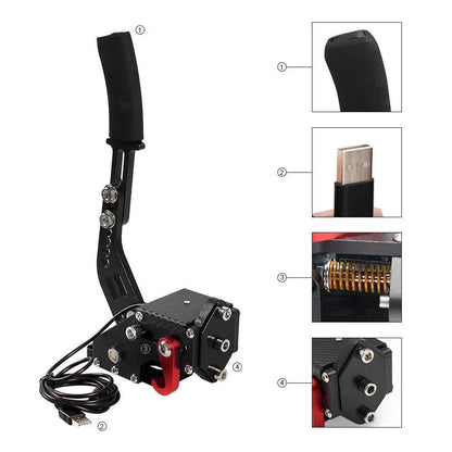 USB Handbrake SIM For G25/27/29 T300 T500 PC Racing Games Fanatecosw Dirt Rally Hand Brake System Red Black Blue HB-1009