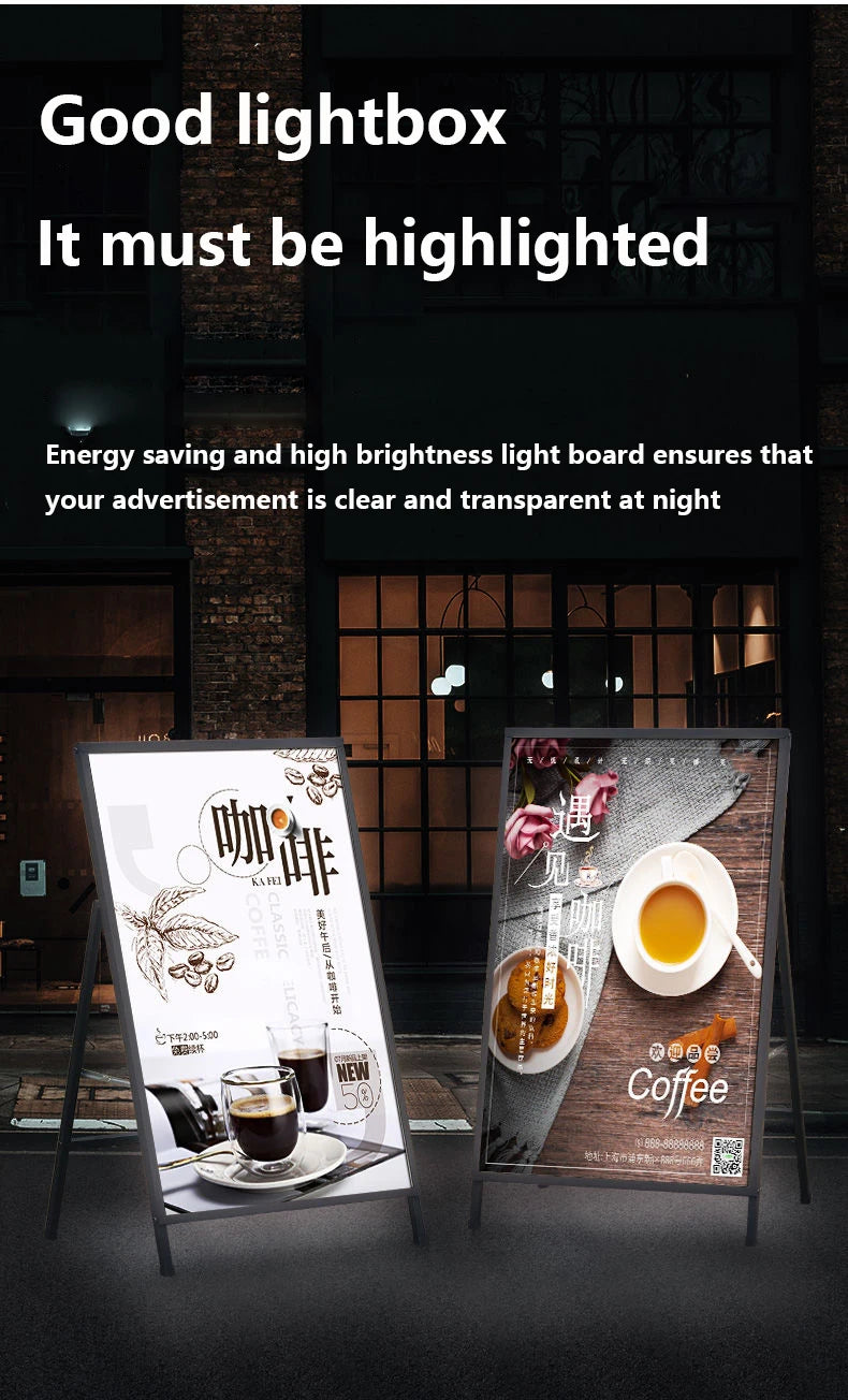 New Ultra-thin LED Light Box Luminous Poster Display LED Backlit Menu Board for Restaurant Cafe Shop Billboard Grill Price List