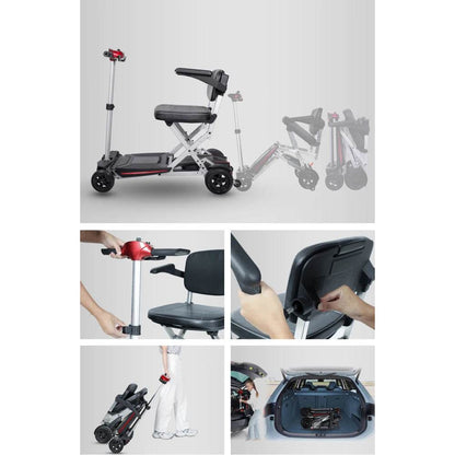 Foldable CART Travel Mobility Scooter Small Folding Electric Tricycle Adult Home Travel on Behalf of The Elderly Scooter Electric Car - MarvelouStoree