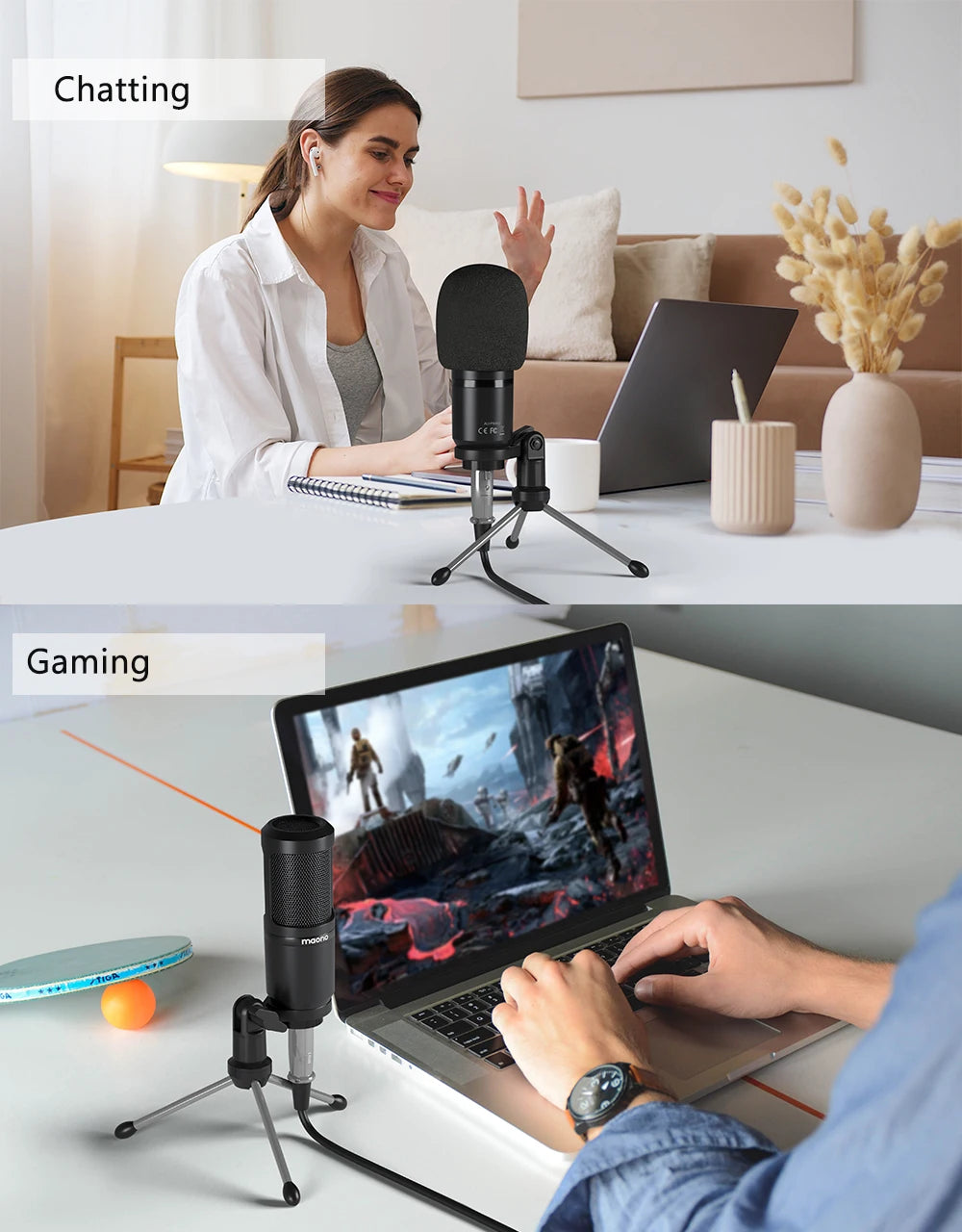 Microphone Podcast Microphone 3.5mm Mic for Computer,Laptop,Phone,Sound Card,YouTube,Gaming,Recording