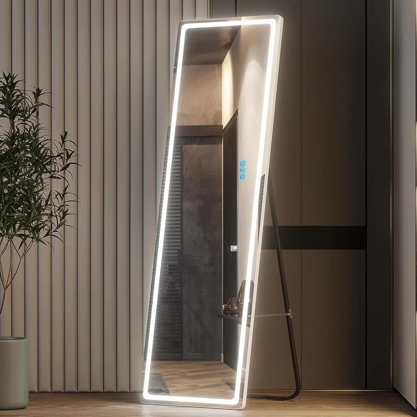 Full Length Mirror, Standing/Hanging Mirror Large Mirror with Stand for Bedroom, Washroom, Bathroom, Locker Room Floor Mirror St