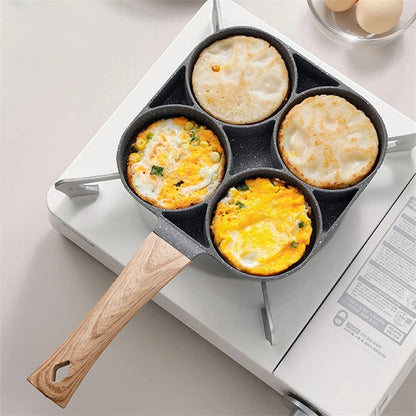 LMETJMA Egg Frying Pan Nonstick Pancake Pans 4-Cups Cookware Pancake Pan Egg Pan Suitable for Gas Stove Induction Cooker JT87