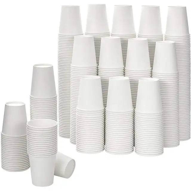 16 oz White Paper Cups, Disposable Paper Cups,Beverage Drinking Cups for Party, Picnic, BBQ, Travel, and Event 50 PCS - MarvelouStoree