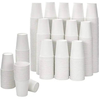 16 oz White Paper Cups, Disposable Paper Cups,Beverage Drinking Cups for Party, Picnic, BBQ, Travel, and Event 50 PCS - MarvelouStoree