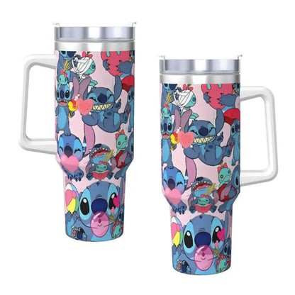 Custom Stitch Stainless Steel Tumbler Travel Mugs Cup Large Coffee Mug Portable Cold Drink Milk Tea Water Bottle