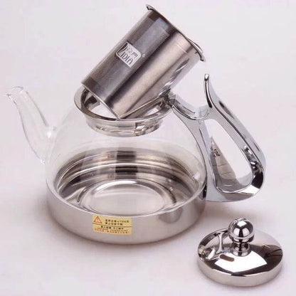 Stainless Steel Induction Cooker Special Glass Boiling Teapot Heat-resistant Heating Tea Infuser Kung Fu Tea Tea Set - MarvelouStoree