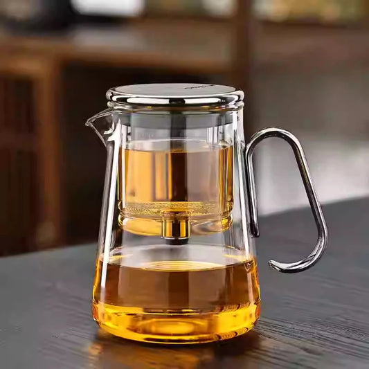 700ML Water Separation Inner Glass Tea Maker Pot Kettle Infuser Teapot with Filter Magnetic Switch Tea Filtration Container 티팟