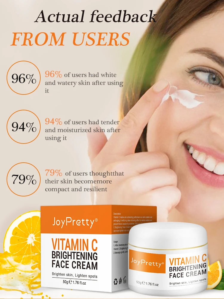 Vitamin C for Face Cream Pigments Dark Spots Removal Firming Facial Cream Lightening Skin Care Products Beauty Health