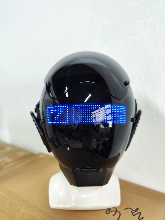 Cosplay Cyberpunk Mask Led Lights Costume Accessories Halloween Christmas App Control Future Mask