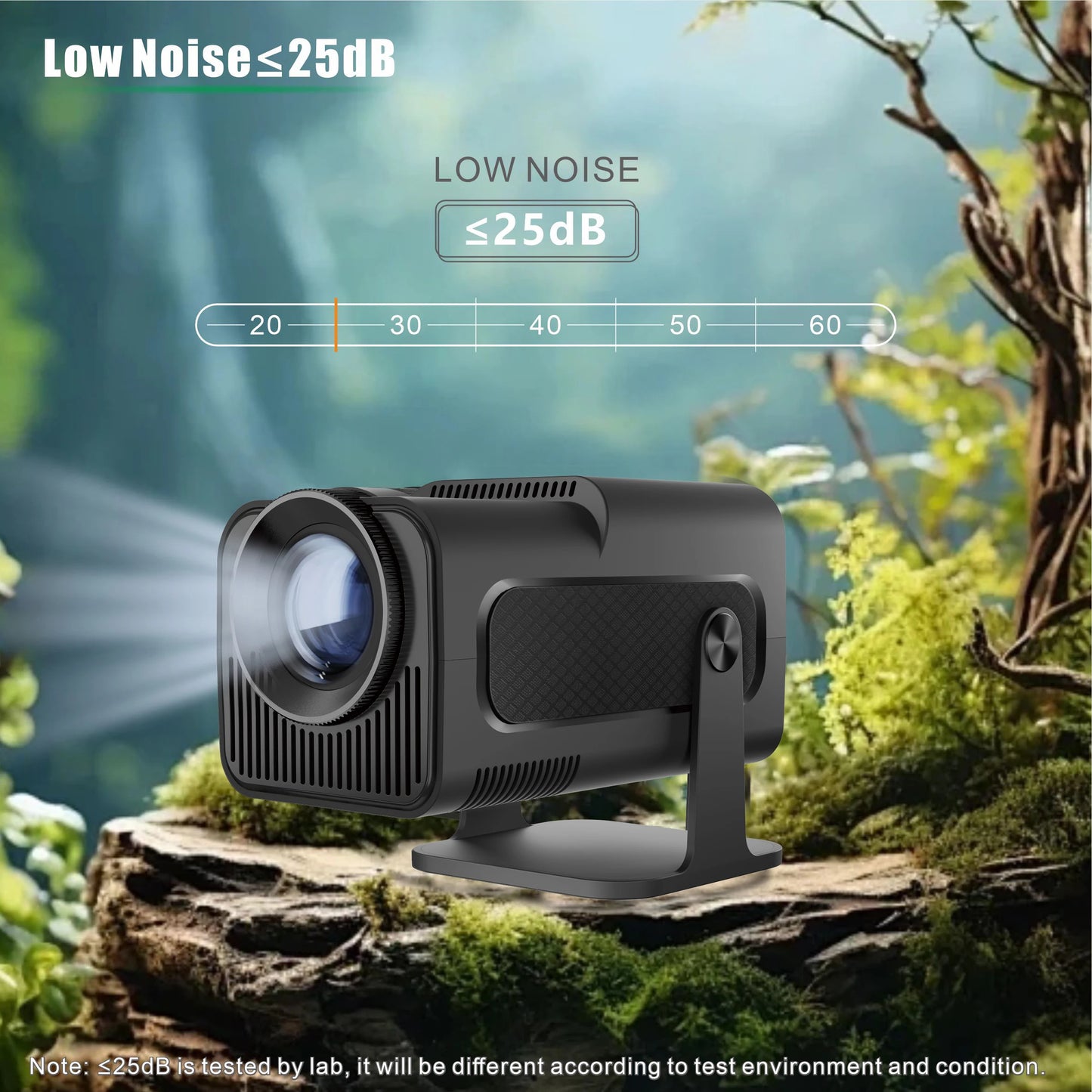 HY320Mini 720P Android 11 4K Home Projector 320ANSI Dual band Wifi6 Wireless 5.0 Cinema Outdoor Portable 180 ° Rotating Projecto