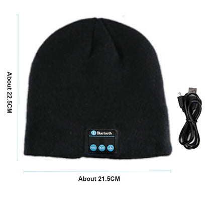 Winter Wireless Bluetooth-compatible Headphone Hat Earphone Sport Music Knitted Headset Cap With MIC Works On All Smartphones