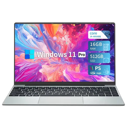 14.1 Inch Portable Windows 11 Pro Laptop Computer Intel Core i9 8950hk HD Screen 16GB RAM 1TB 2TB SSD Gaming laptops Pc Gamer