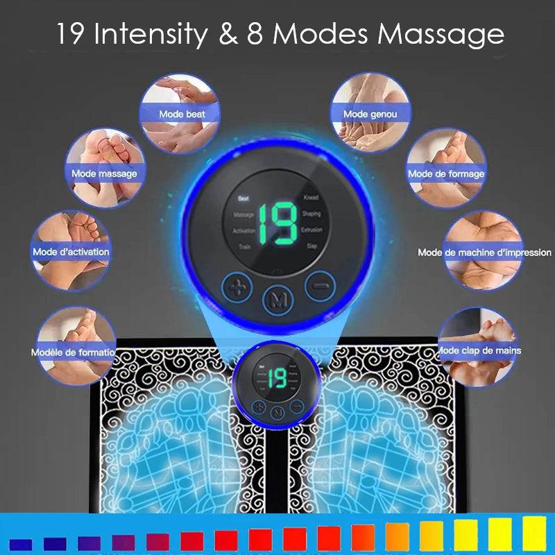 Electric Foot Massager Pad Muscle Massage Relaxation Trainer For Massage Fitness Outdoor Sport Home Family Relax - MarvelouStoree