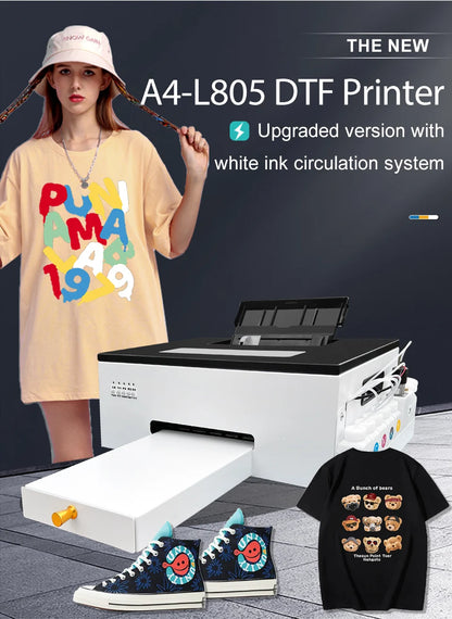 A4 impresora dtf  For Epson L805 DTF Printer DTF Transfer Machine t shirt printing machine DTF Ink DTF Film For t shirt Print