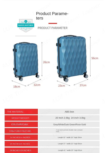 Luggage sets 4 piece 14/20/24/28 inch suitcase password trolley case male and female luggage travel bags suitcase trip cabin