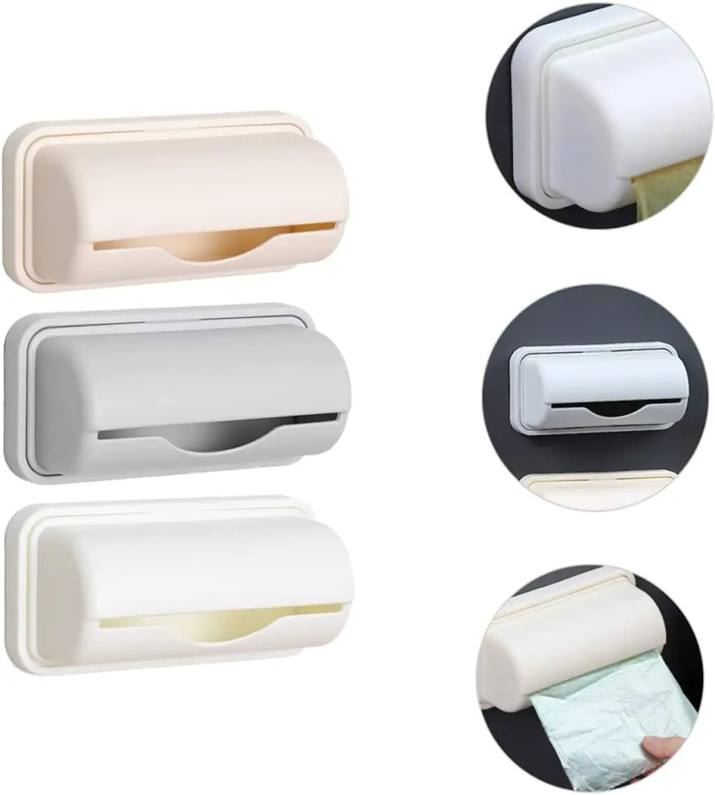 3 style 100 PCS Plastic Bag And Stroage Box Set Adhesive Mount Mounted Garbage Wall Container Bag Holder Bags Containers Storage