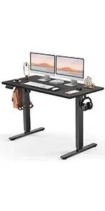 Standing Desk, Adjustable Height Electric Sit Stand Up Down Computer Table, 48x24 Inch Ergonomic Rising Desks for Work - MarvelouStoree