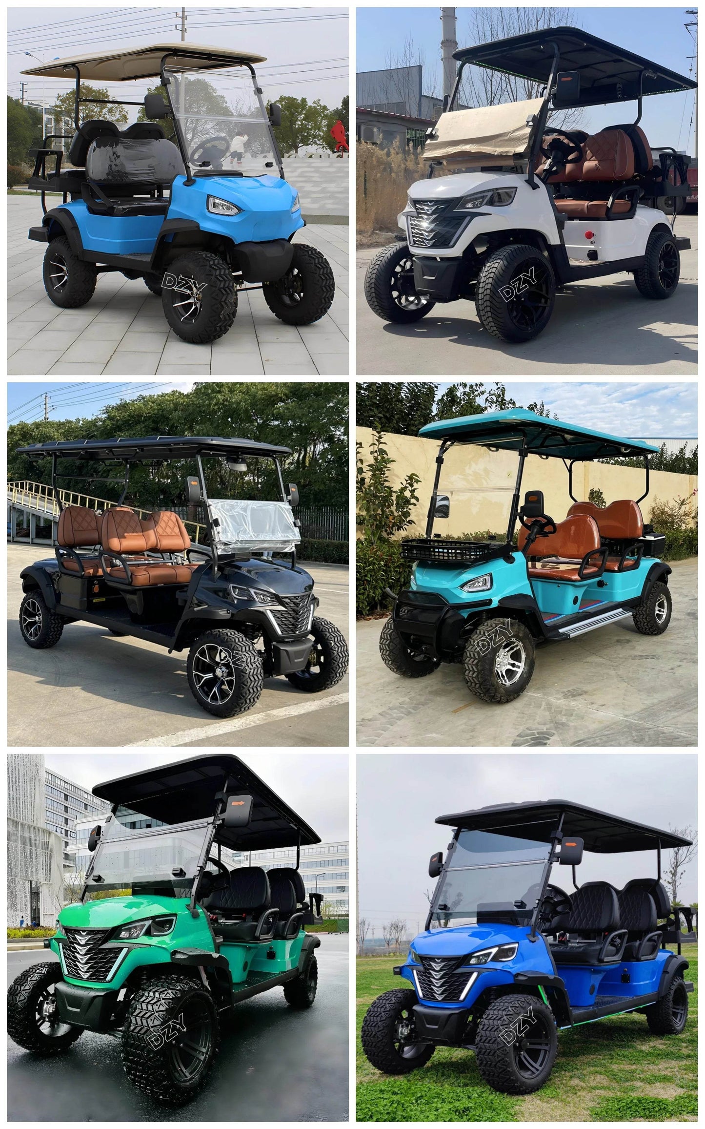 Factory CE new export electric cart Golf Course Club 2/4/6/8 seater off-road sightseeing car Solar power electric golf cart - MarvelouStoree