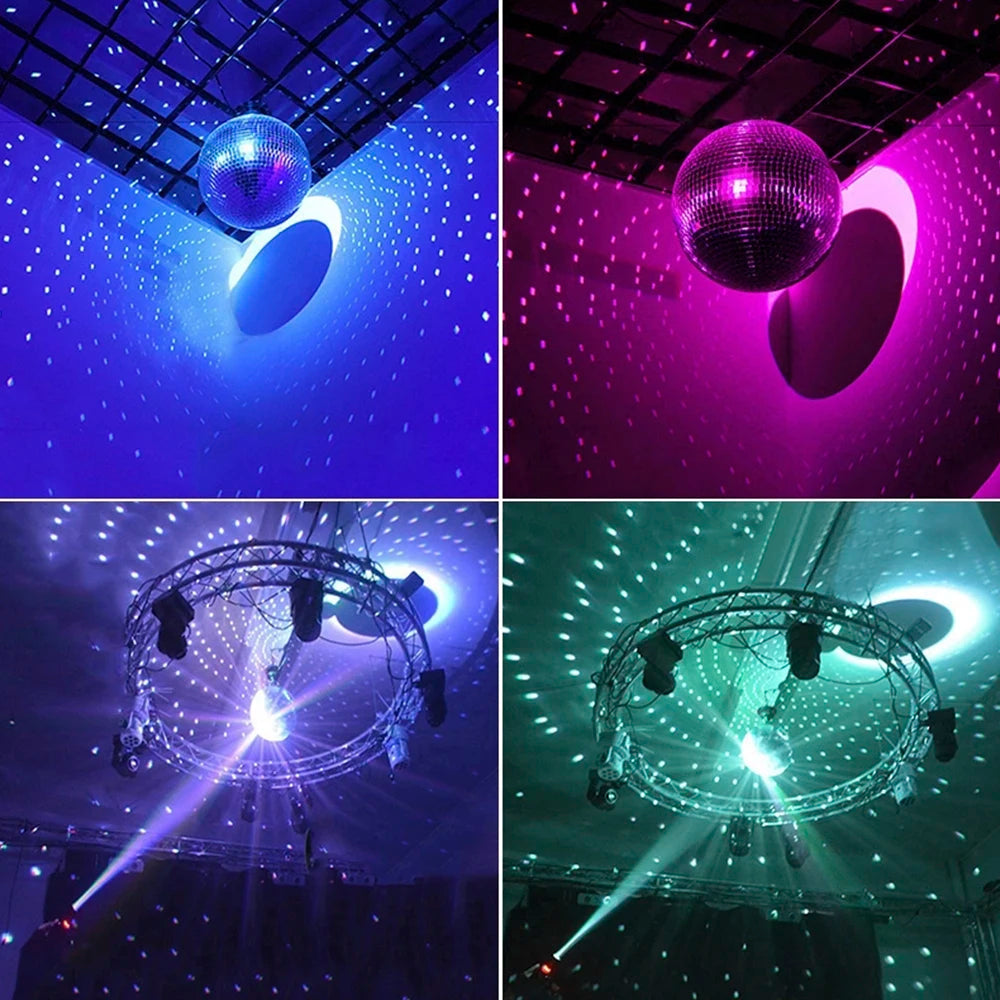 Glass Mirror Balls Reflective Glass Rotating Mirror Ball Hanging Mirror Disco Ball 8 Inches Glitter Glass Mirror Disco Ball