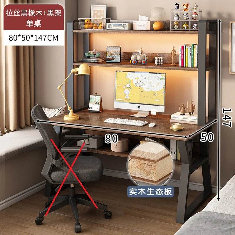 Computer Study Desk With Storage Bookshelf Office Workstation Organizer Desk for Home Students Professionals Length 100/120cm - MarvelouStoree