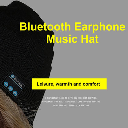 Winter Wireless Bluetooth-compatible Headphone Hat Earphone Sport Music Knitted Headset Cap With MIC Works On All Smartphones