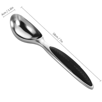 Ice Cream Scoop Zinc Alloy Ice Cream Scoop Stonego Spoon with Non-Slip Handle for Cookie Dough Gelato Sorbet Sundaes