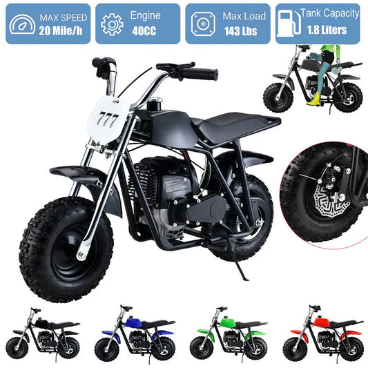 Mini Dirt Bike 40cc Pit Bike Gas Powered 4 Stroke Off Road Motorcycle for Teens