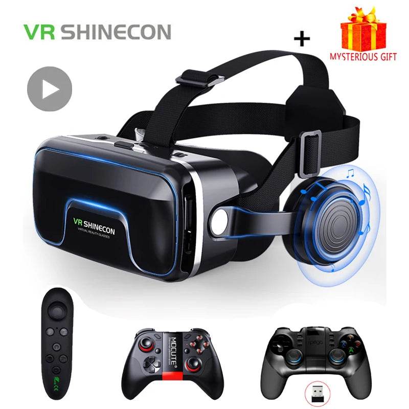 VR Shinecon 10.0 Helmet 3D Glasses Virtual Reality Casque For Smartphone Smart Phone Goggles Headset Viar Video Game Binoculars - MarvelouStoree