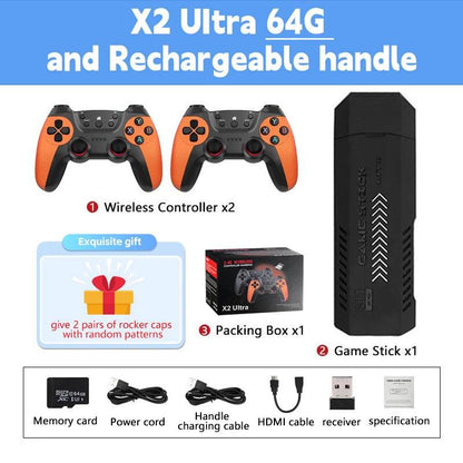 X2 Ultra Video Game Stick Console Or ONLY 2.4G Double Wireless Controller 4K HD30000 Games 128G Retro Games Christmas Gift - MarvelouStoree