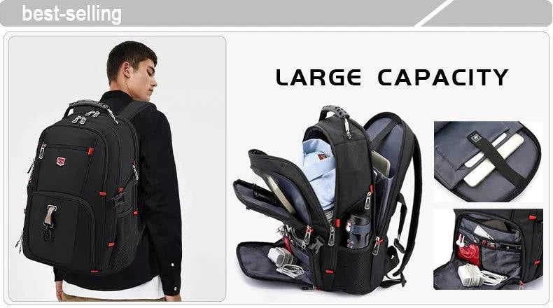 2024 Waterproof 17/20 Inch Laptop Backpack Men Airplane Travel Backpack Women Oxford Rucksack Male School Bag modern Mochila