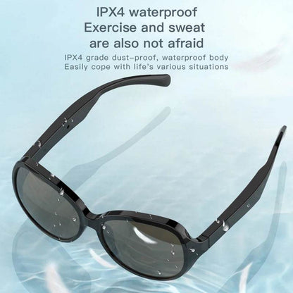 New Waterproof Bone Conduction Bluetooth Smart Glasses Hands-Free Call Music Sunglasses for All Phone Wireless Bluetooth Headset - MarvelouStoree